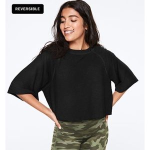 🆕VS PINK  Reversible Terry Cutoff Crew XL. NIP!